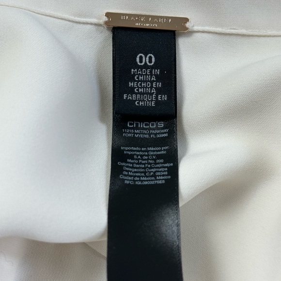 Chico’s Black Label Blouse Size 4-6 (Chicos 00) - Picture 5 of 5